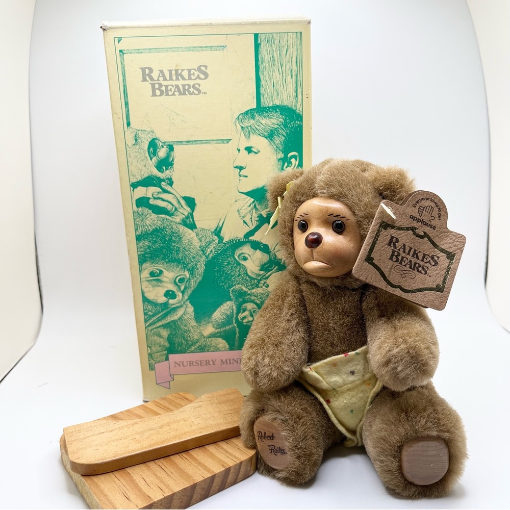 Raikes Bears Lisa Marie 1990 Nursery Miniatures With Original Box NO HIGHCHAIR